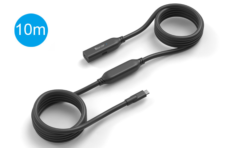 U1335C: 10M USB 10Gbps Type C Male to Type C Female Active Extension Cable